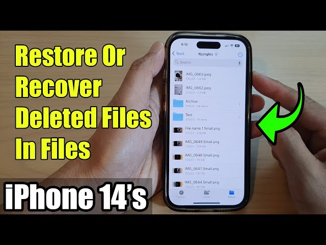 iPhone 14/14 Pro Max: How to Restore Or Recover Deleted Files In The Files App