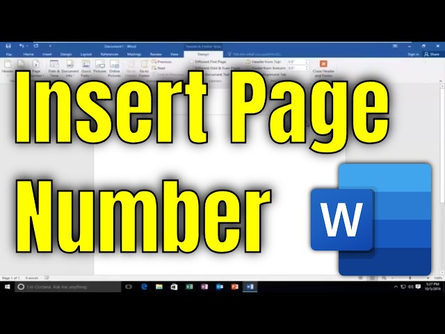 How to Insert Page Number in Word