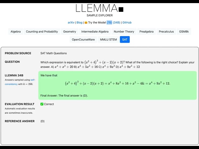 LLEMMA: an LLM to solving mathematical problems