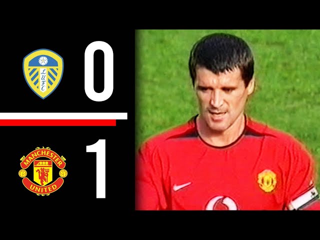 Leeds United v Manchester United | Captain Roy Keane Lifts United |  Highlights | 2003/2004