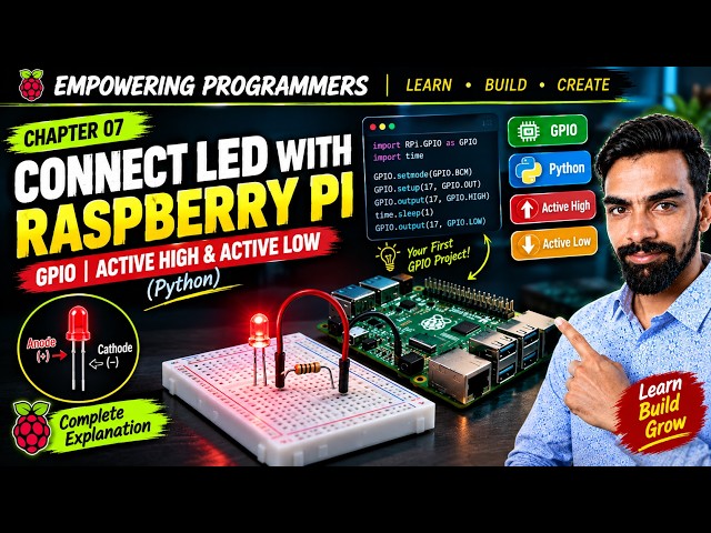 Chapter 7 : Learn Raspberry Pi from Scratch : How to connect LED with Raspberry Pi