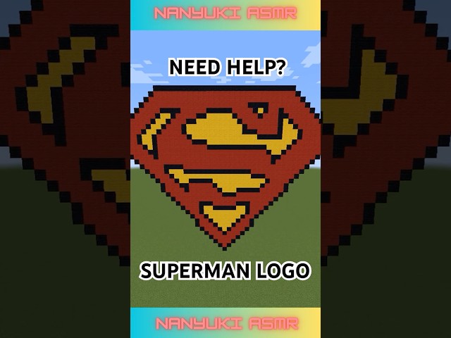 WHERE IS SUPERMAN WHEN WE NEED HIM!😅MINECRAFT ASMR PIXEL ART! RELAXING!🥱 #shorts #minecraft #asmr