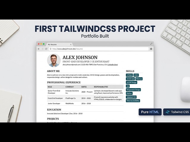 Tailwind CSSI Built My First TailwindCSS Project!