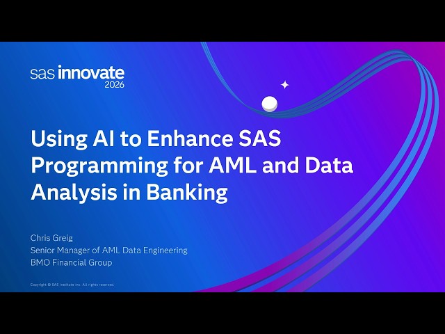Using AI to Enhance SAS Programming for AML and Data Analysis in Banking