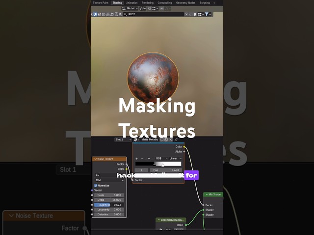 Make your Blender textures look 10x better with this masking trick #blendertips #blendertricks