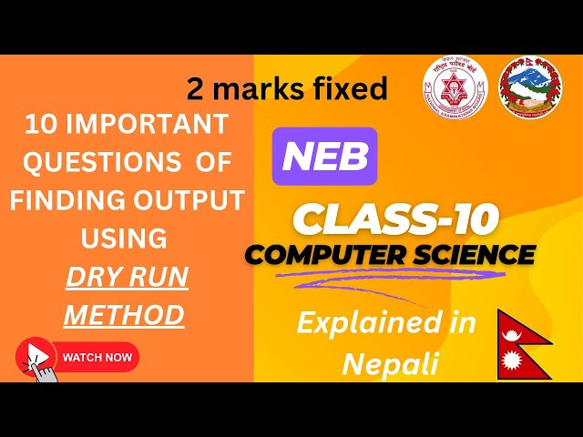 QBASIC Output Questions Solved-SEE Computer Science