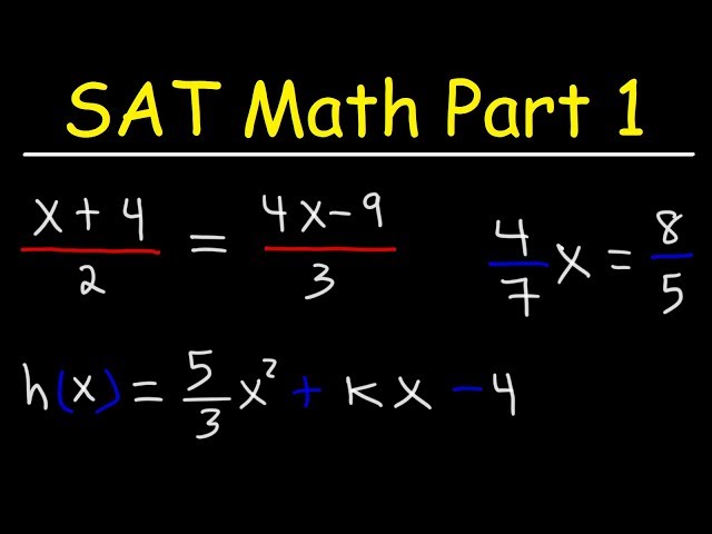 Evaluating Functions and Solving Basic Equations - Algebra - SAT Math Part 1