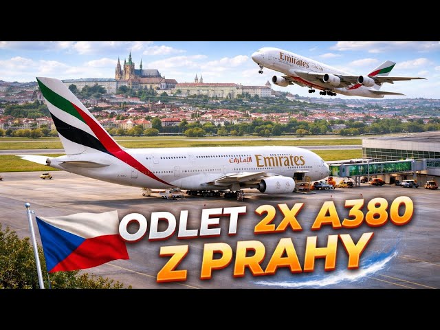 🛫Odlet dvou odstavených Airbus A380 z Prahy ✈️😳
