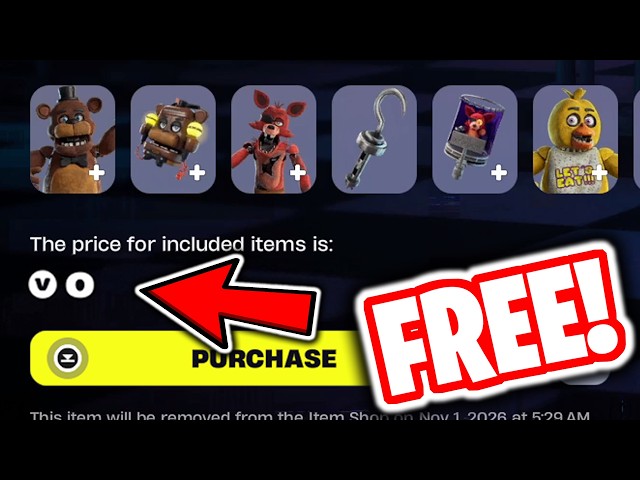 HOW TO GET FIVE NIGHTS AT FREDDY'S BUNDLE IN FORTNITE FOR FREE!