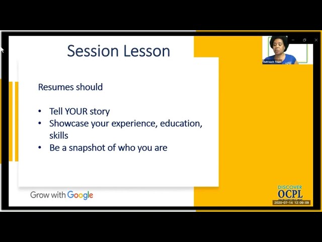 July 14th- Grow with Google “Resumes”