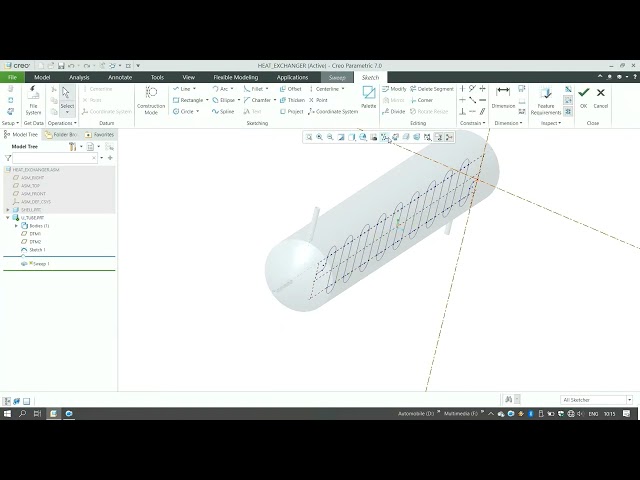 Heat exchanger design using CREO