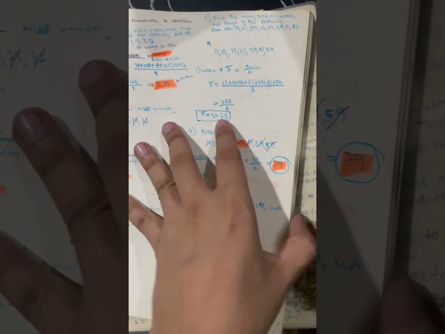 my Statistics notebook
