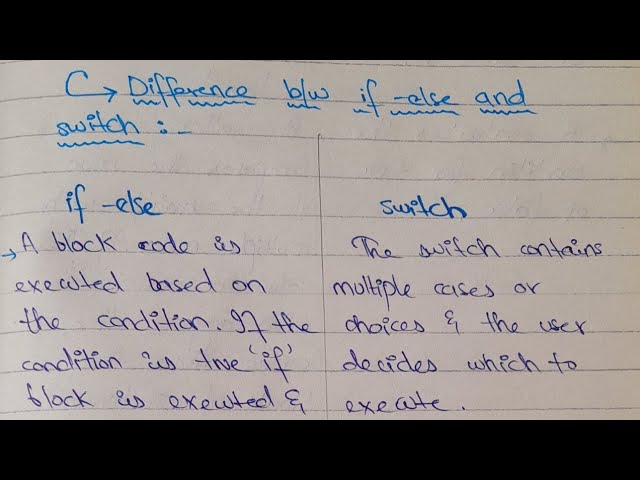 Difference between If Else and Switch Conditional Statement | If else and switch case |C Programming