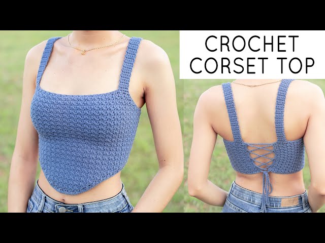 Easy Crochet Corset Top Tutorial | Crochet Crop Top | Chenda DIY