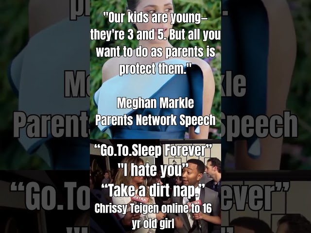 Meghan Markle and Chrissy Teigen - Hypocrisy and Bullying #narcissism