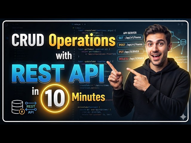 CRUD Operations with REST API in 10 Minutes❤️| Java Spring Boot Best Tutorial |GET POST PUT DELETE
