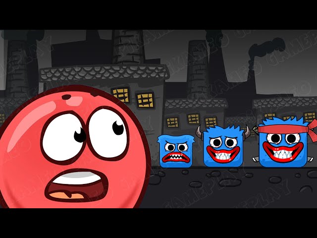 Red Ball 4 Animation | Huggy Wuggy & Om Nom Boss Show Up In Red Ball 4 World #shorts