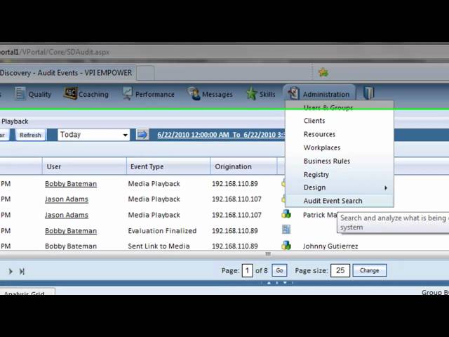 VPI's Audit Trail Reporting