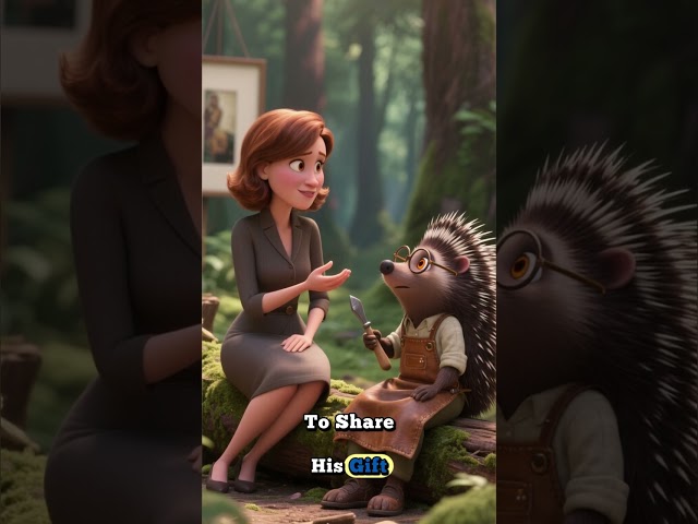 A shy porcupine discovers a gift for sculpting
