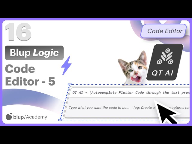 Blup Code Editor: QT AI to write Flutter code in Blup. | #flutter #blup #codeeditor