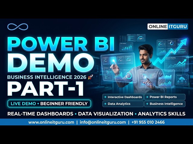 Power BI Tutorial for Beginners 2026 | Demo Part 1 | Dashboard & Data Visualization | OnlineITGuru