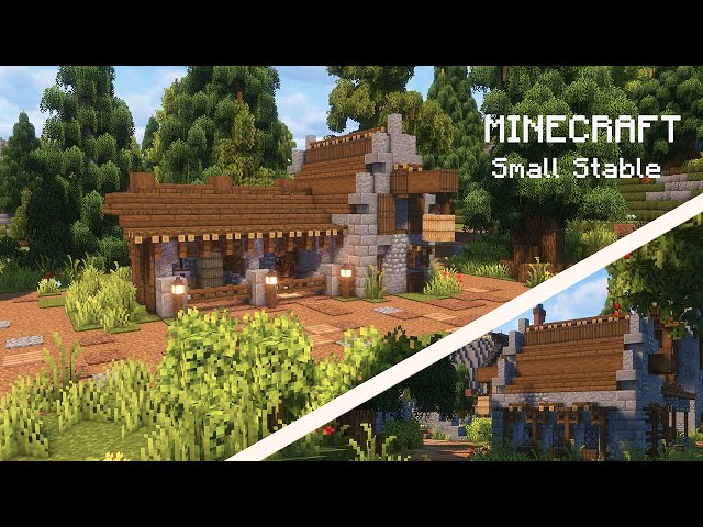 Minecraft: How to build a Small Stable | Step-by-Step Tutorial | Easy