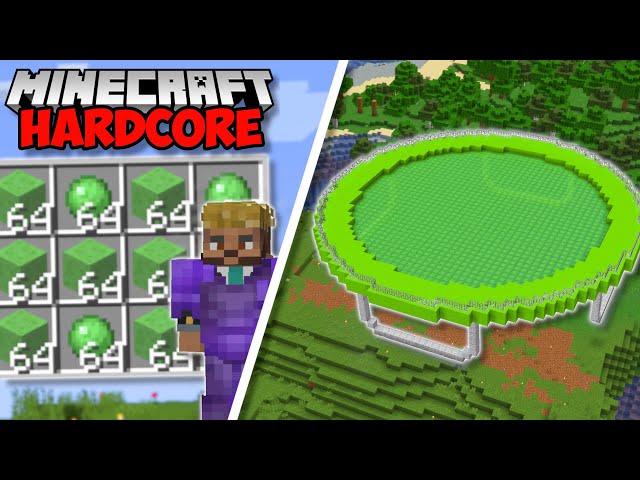 I Built The WORLDS BIGGEST TRAMPOLINE in Minecraft Hardcore (#42)