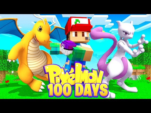 I Spent 100 DAYS In Minecraft Pixelmon!