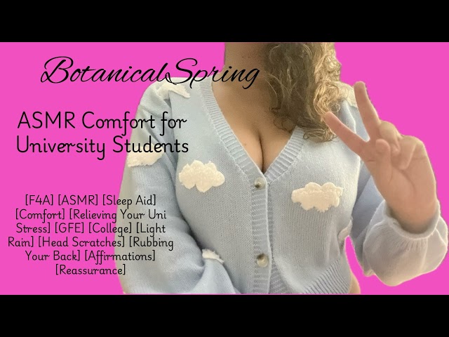 [F4A] ASMR Comfort for University Students [GFE] [Audio Roleplay]