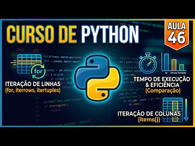 Curso de Python - Aula 46 - Iteração de linhas e colunas com Pandas.