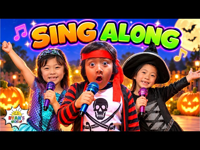 Halloween SING ALONG with Ryan! NEW Song & Music Video! 🎃🎶