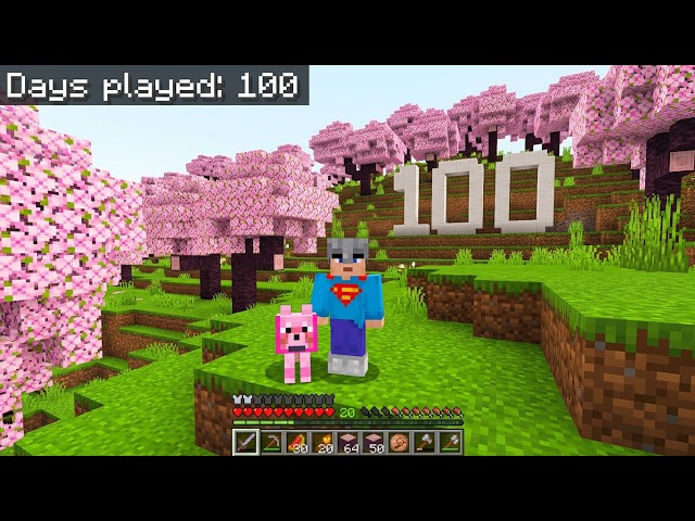 100 DAYS IN MINECRAFT BEDROCK WITH ACTIONS AND STUFF!!!: Bus's Adventure Ep 8