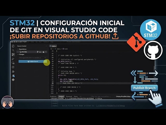 STM32 INITIAL GIT CONFIGURATION IN VISUAL STUDIO CODE, UPLOAD REPOSITORIES TO GITHUB