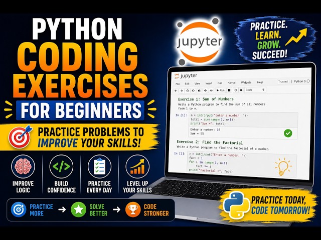 Python Coding Exercises for Beginners | Practice Problems to Improve Your Skills