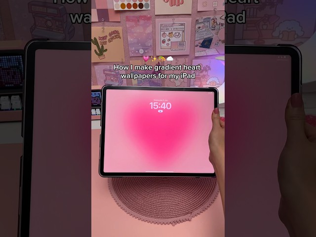 iPad aesthetic homescreen💗 gradient wallpaper tutorial | apple pencil, procreate app