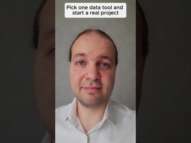 Pick one data tool and start a real project #Shorts
