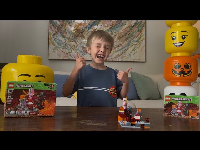 KIDS REVIEW: LEGO Minecraft The Nether Fight 2018 Building Toy Set #21139  by Jack’s Videos!