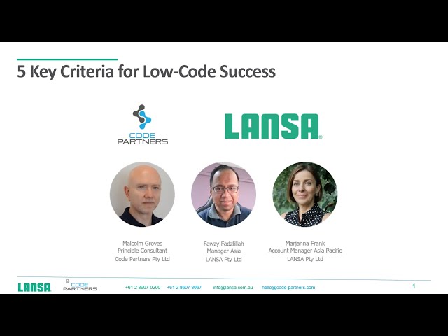 5 Key Criteria for Low Code Success