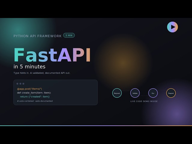 FastAPI in 5 Minutes — Python API Framework Crash Course