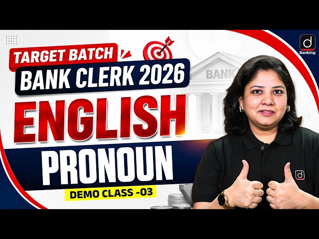 Bank Clerk 2026 | Target Batch | English | Pronoun in English Grammar | DEMO -3 | Ruchi Mam