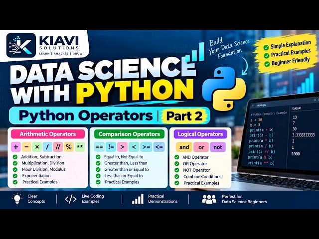 Part 2 - Data Science with Python in Malayalam | Operators in Python