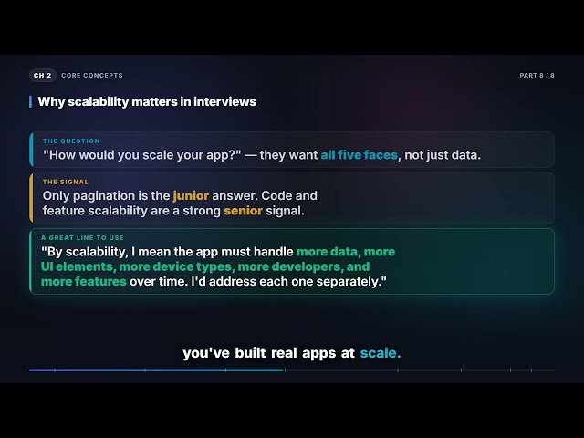 Client-side scalability — code, features, and the chapter recap | Mobile System Design (2.8)
