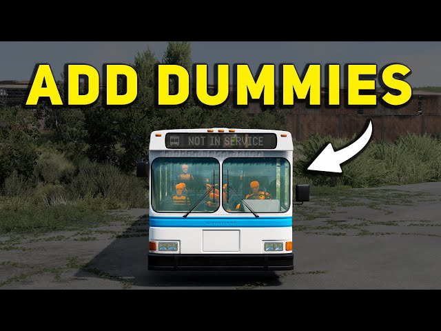 How to Add Dummies into Your Car or Busses! - BeamNG Drive Guide