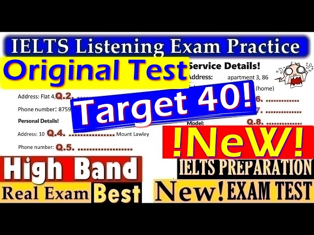 IELTS LISTENING PRACTICE TEST 2026 WITH ANSWERS | 04.10.2026