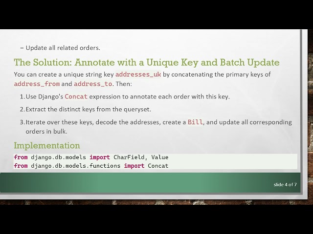 How to Perform GROUP BY in Django ORM and Update Groups Efficiently