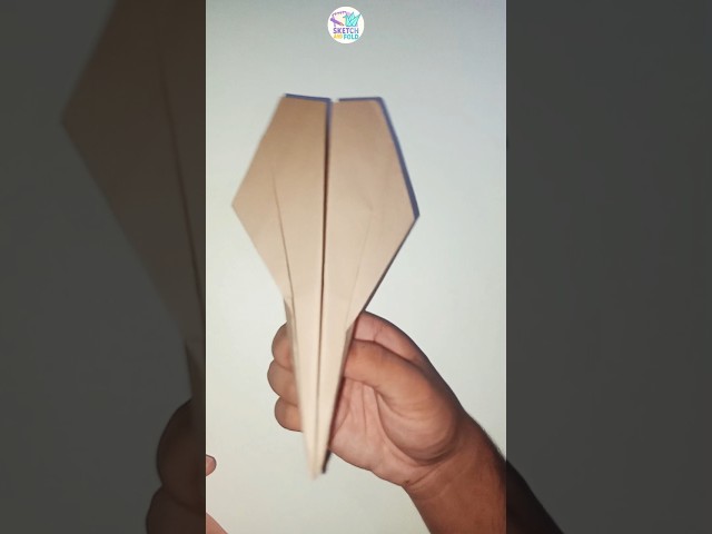Perfectly Folded Paper Airplane In Hand 😄 #shorts #ytshorts #sketchandfold #origami