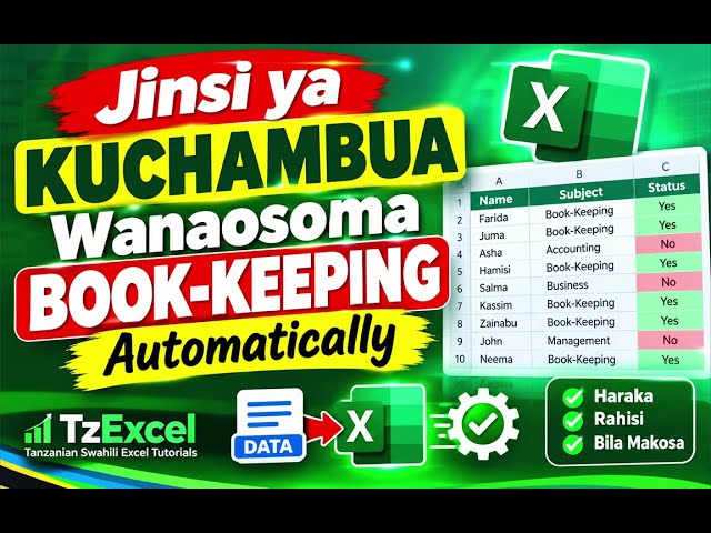 Jinsi ya Kuchambua Wanaosoma Book Keeping Automatically 1