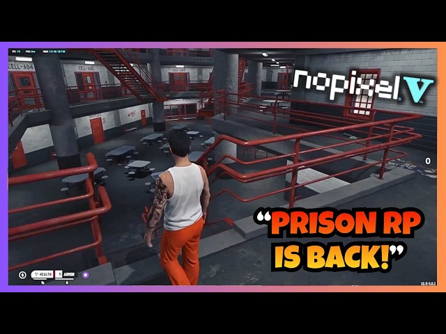 ⛓️ Marty (Omie) Explores New Vinewood Prison & Activities After Getting Caught I NoPixel V GTA RP