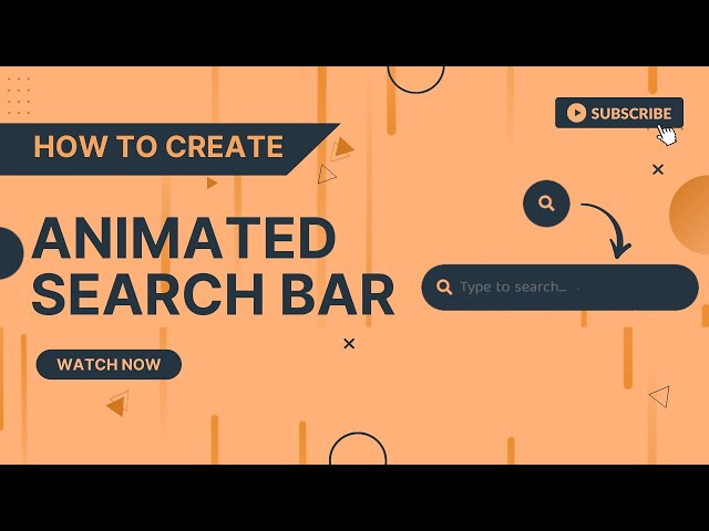 How to create search bar | CSS animated search bar | Search bar CSS animation | Source code
