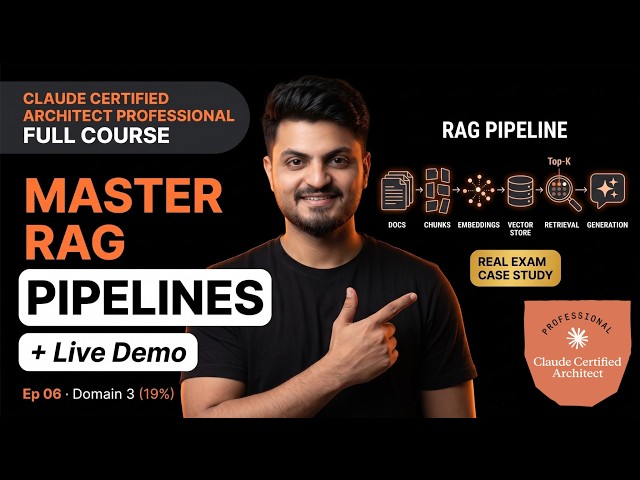Claude Certified Architect Professional: Ep 06 | RAG Pipelines, Chunking & Retrieval | Full Course
